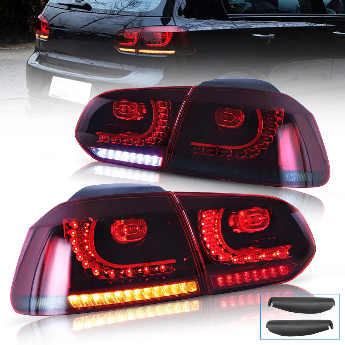 VW Golf 6 MK6 2008-2013 VLAND TAIL-LIGHTS With Sequential indicators