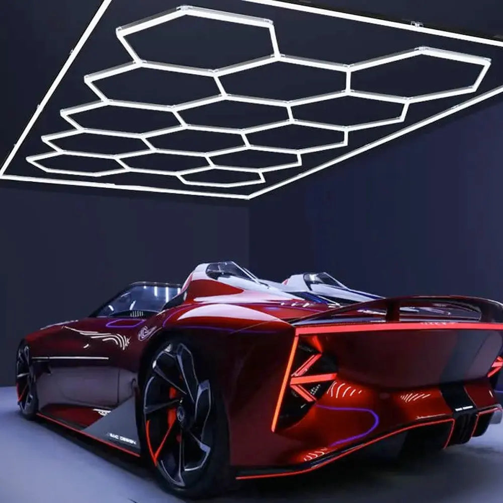 Hexglo 14 Piece Hexagon Modular LED Lighting Kit With Border