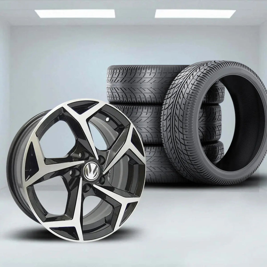 15 Inch MX1392 Polo R-Line Style Wheel & Tyre Combo (5x100 PCD)