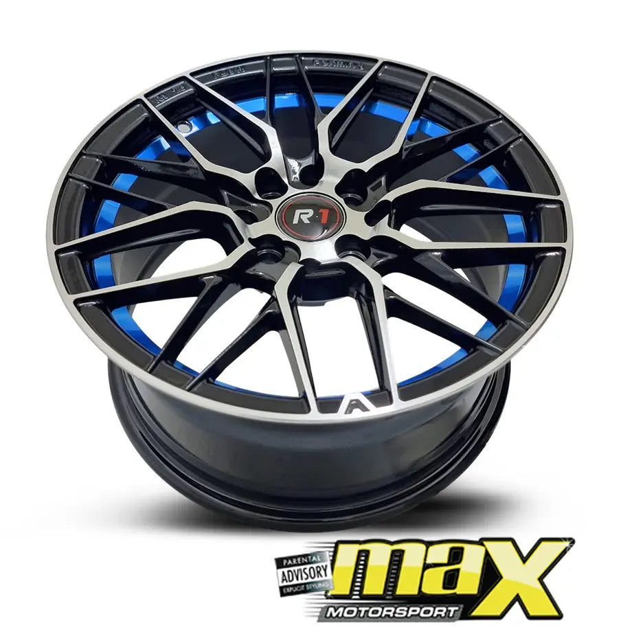15 Inch Mag Wheel - MX088-BL Wheels (4x100/ 4x114.3 PCD)