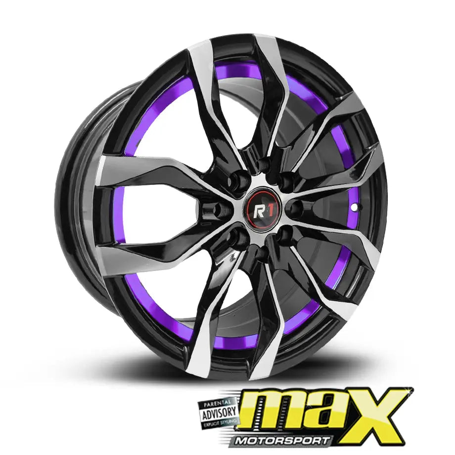 15 Inch Mag Wheel - MX151-BL Wheels (4x100/ 4x114.3 PCD)