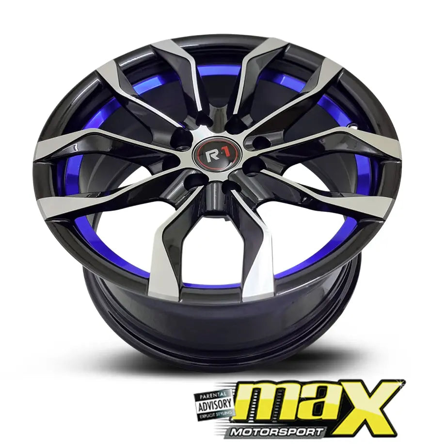 15 Inch Mag Wheel - MX151-BL Wheels (4x100/ 4x114.3 PCD)