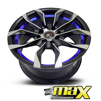 15 Inch Mag Wheel - MX151-BL Wheels (4x100/ 4x114.3 PCD)