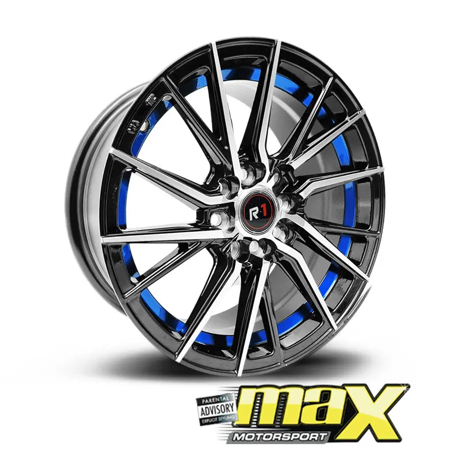 15 Inch Mag Wheel - MX206-BL Wheels (4x100/ 4x114.3 PCD)