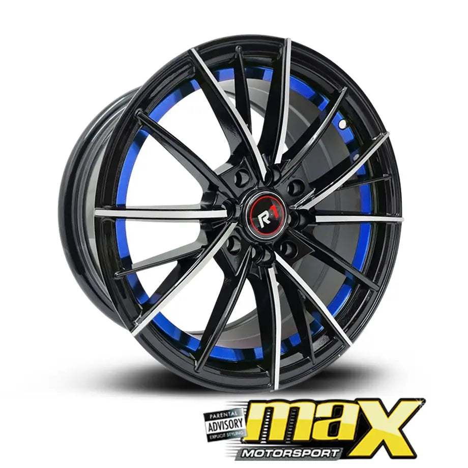 15 Inch Mag Wheel - MX244-BL Wheels (4x100/ 4x114.3 PCD)