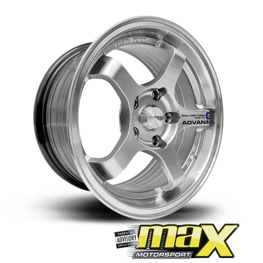 15 Inch Mag Wheel - MX512 Advan GT Racing Style Wheel - 5x114.3 PCD