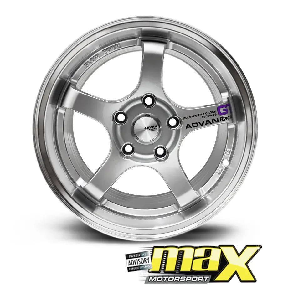 15 Inch Mag Wheel - MX512 Advan GT Racing Style Wheel - 5x114.3 PCD