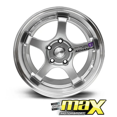 15 Inch Mag Wheel - MX512 Advan GT Racing Style Wheel - 5x114.3 PCD