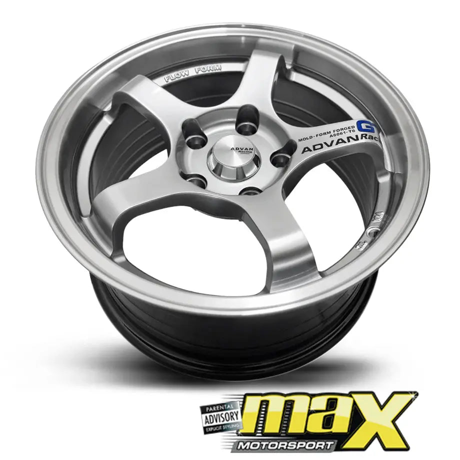 15 Inch Mag Wheel - MX512 Advan GT Racing Style Wheel - 5x114.3 PCD