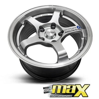 15 Inch Mag Wheel - MX512 Advan GT Racing Style Wheel - 5x114.3 PCD