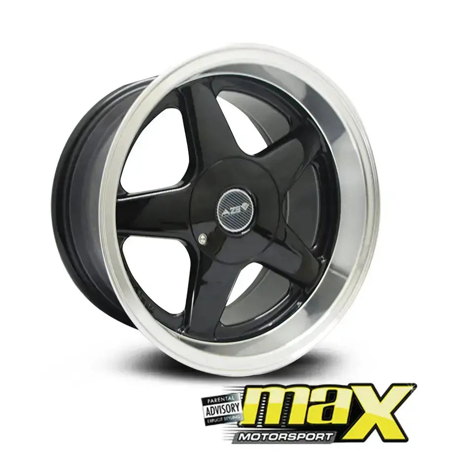 15 Inch Mag Wheel - MX566-K AZEV Replica Wheels  - (4x100 / 4x108 PCD)