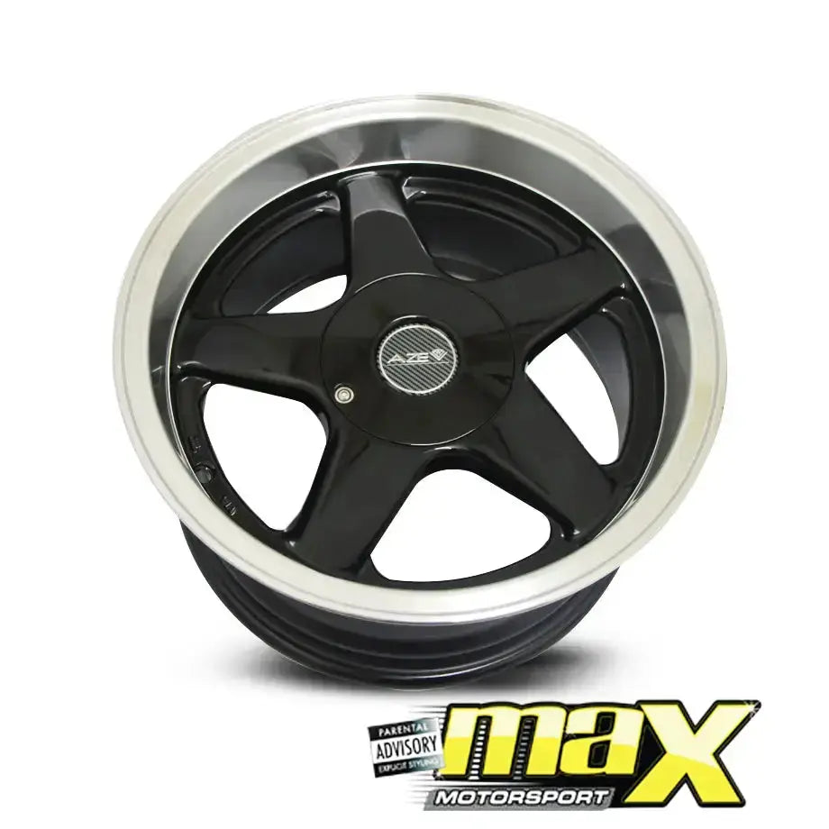 15 Inch Mag Wheel - MX566-K AZEV Replica Wheels  - (4x100 / 4x108 PCD)