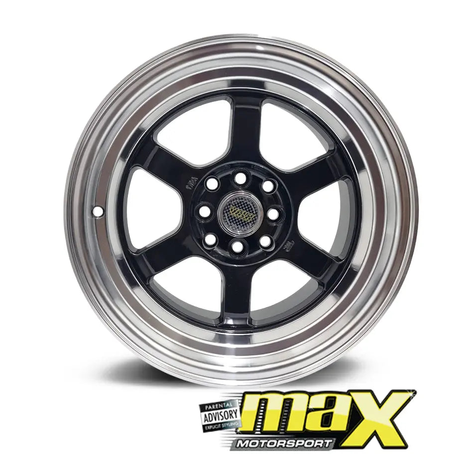 15 Inch Mag Wheel - MX6022 V.olk Deep Dish Wheels  - 4x100 / 4x114.3 PCD