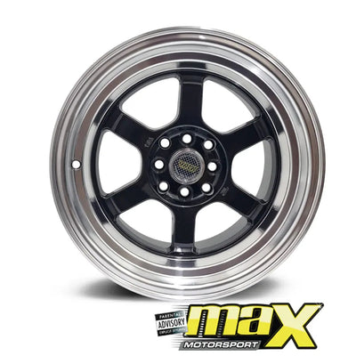 15 Inch Mag Wheel - MX6022 V.olk Deep Dish Wheels  - 4x100 / 4x114.3 PCD