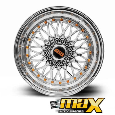 15 Inch Mag Wheel - MXBS01-15 Chrome BSS Wheel - 4x100 / 5x100 PCD