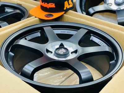 18” AS- TE37 5/114 Matt black wheels