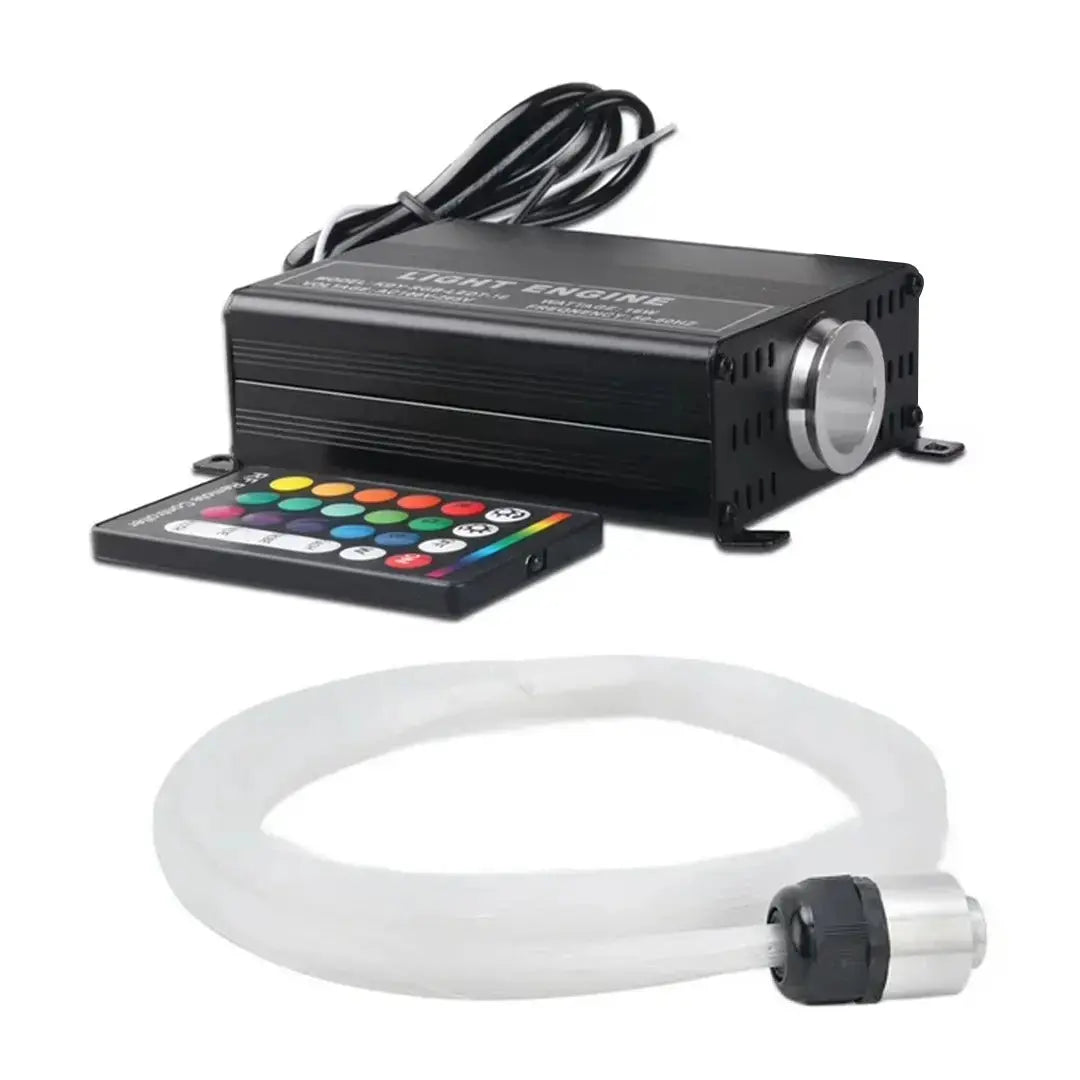 16W Remote Control Car Roof Fiber Optic Starry Light Kit - 300 Stars