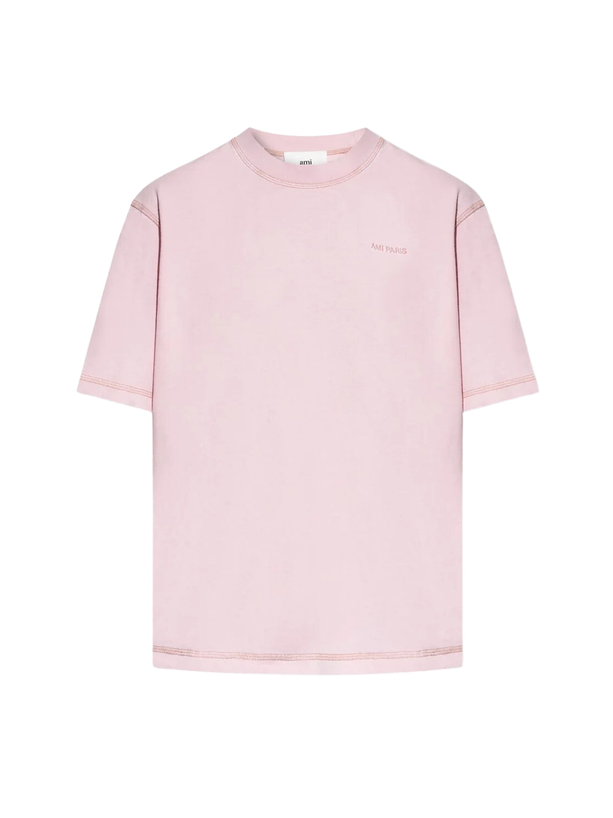 Ami T-Shirt Ami Paris Logo Pink