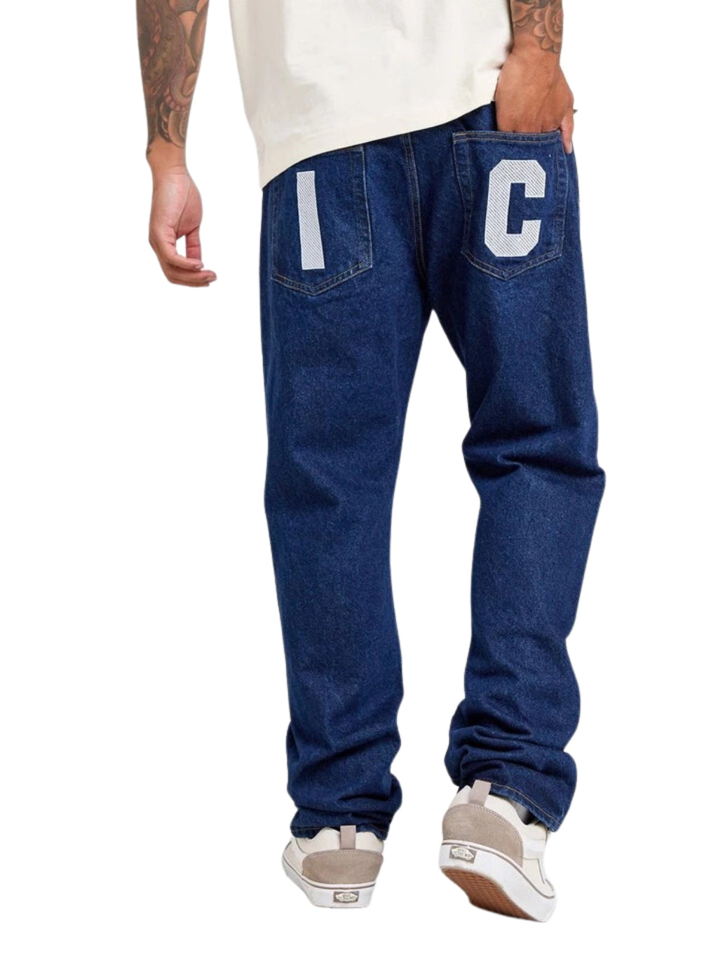 Ice-Cream Jeans Running Dog Double Scoop Mid Wash Blue