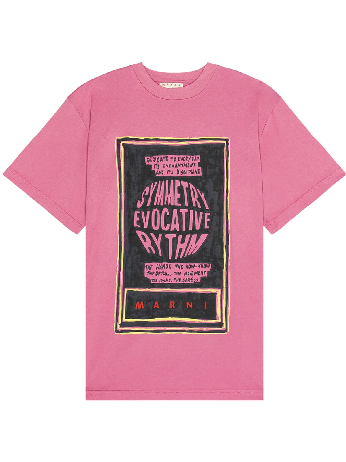 Marni T-Shirt Centre Slogan Pink