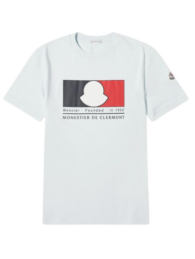 Moncler T-Shirt Tricolour Motif White