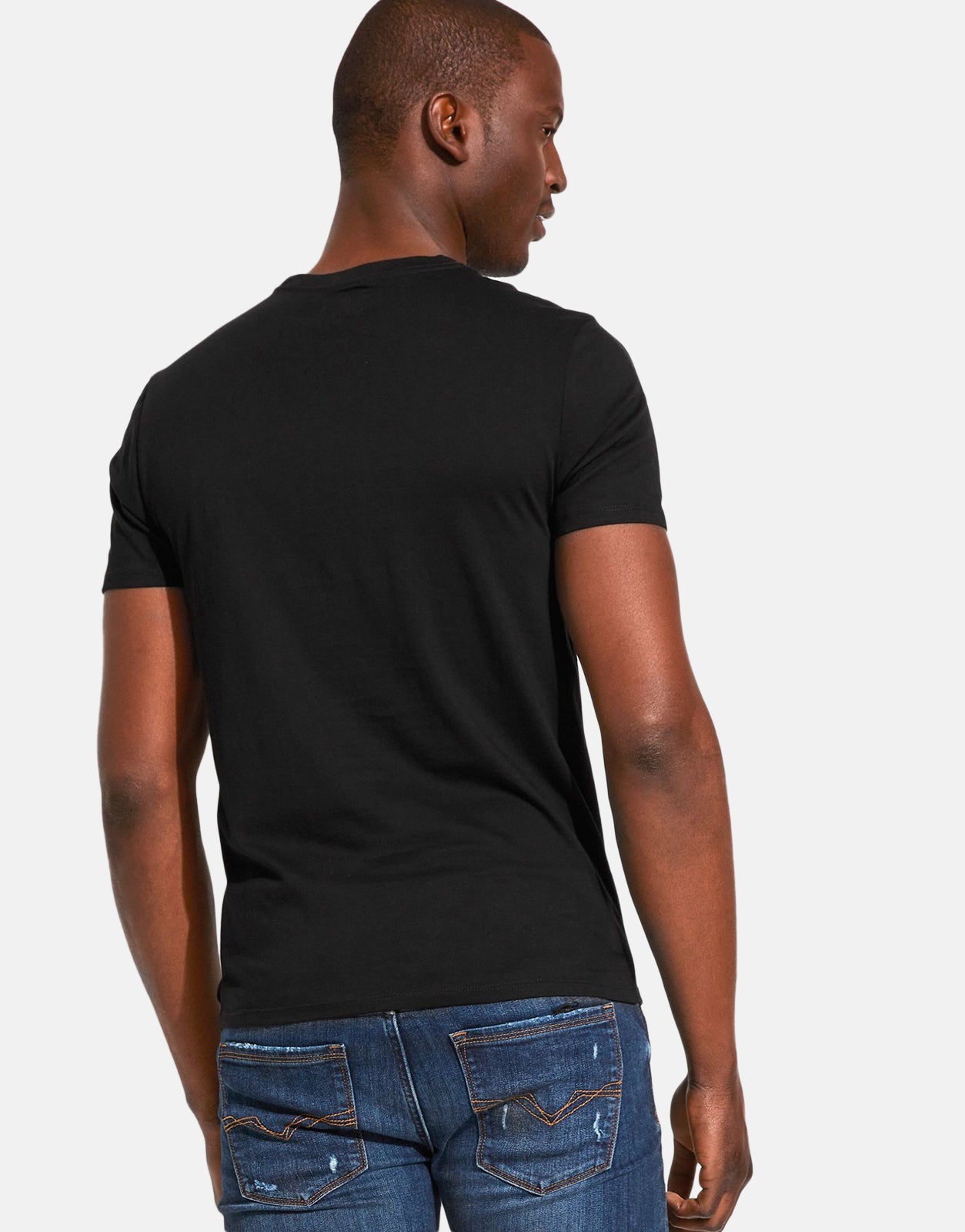Guess Pima Logo Black T-Shirt