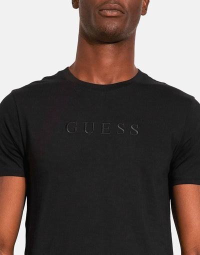 Guess Pima Logo Black T-Shirt