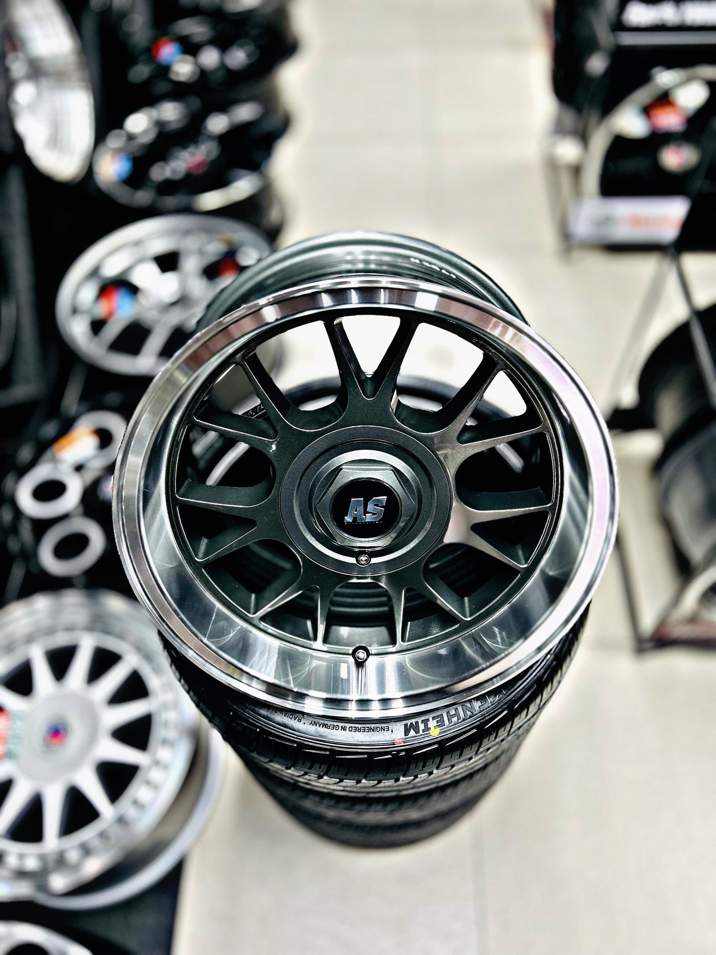 15” AS- 7562 4/100 4/114 gunmetal wheels
