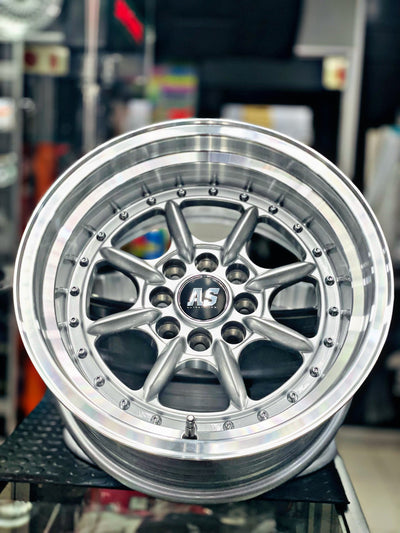15” AS-7168 MINI LITES SILVER  4/100 4/108 wheels