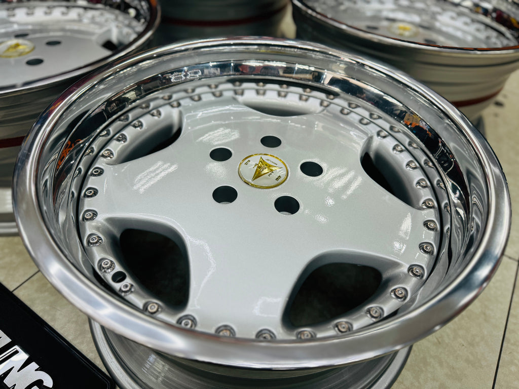 18” WORK RYVER 3 pce split wheels 5x120  pcd