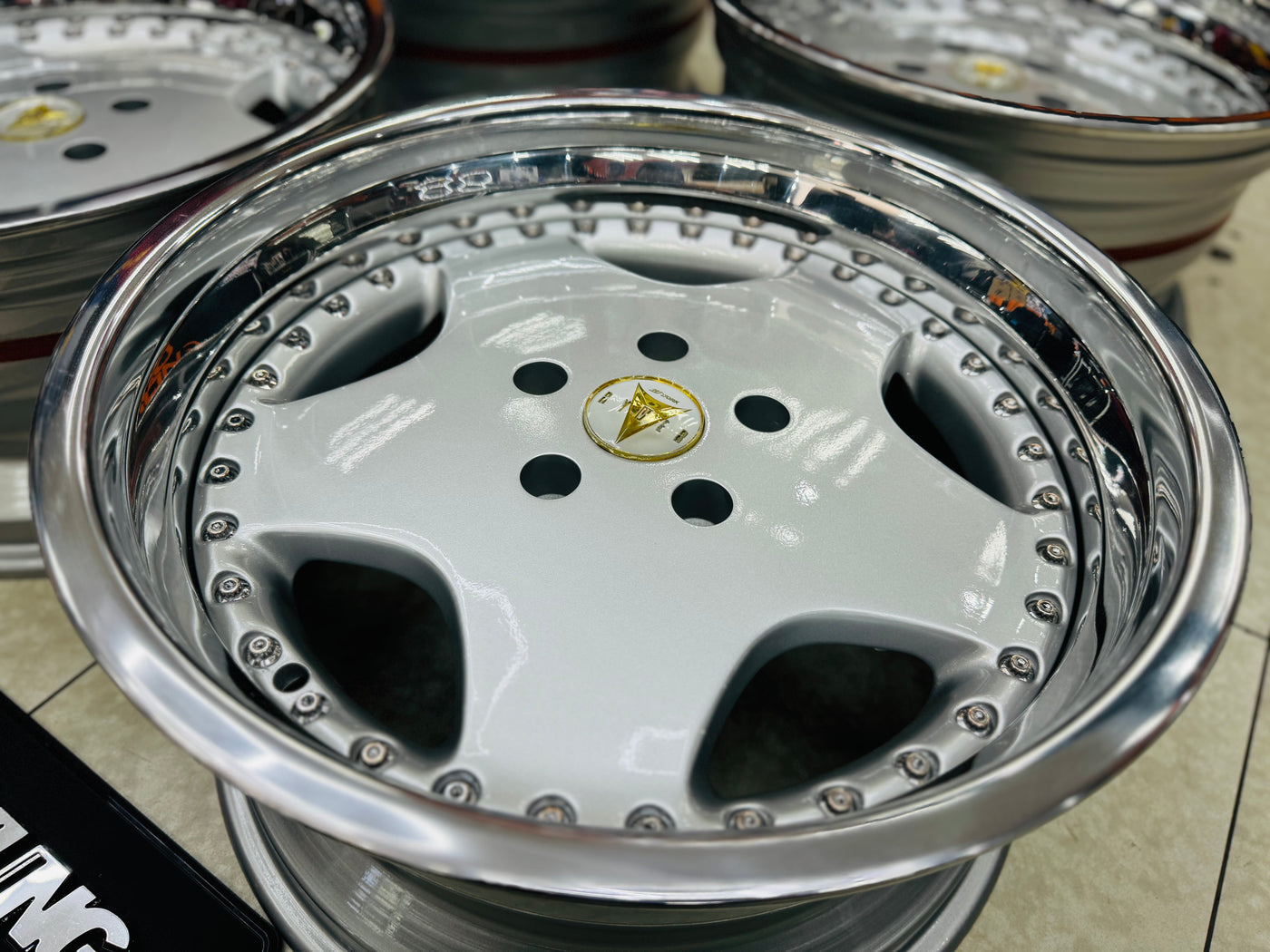 18” WORK RYVER 3 pce split wheels 5x120  pcd