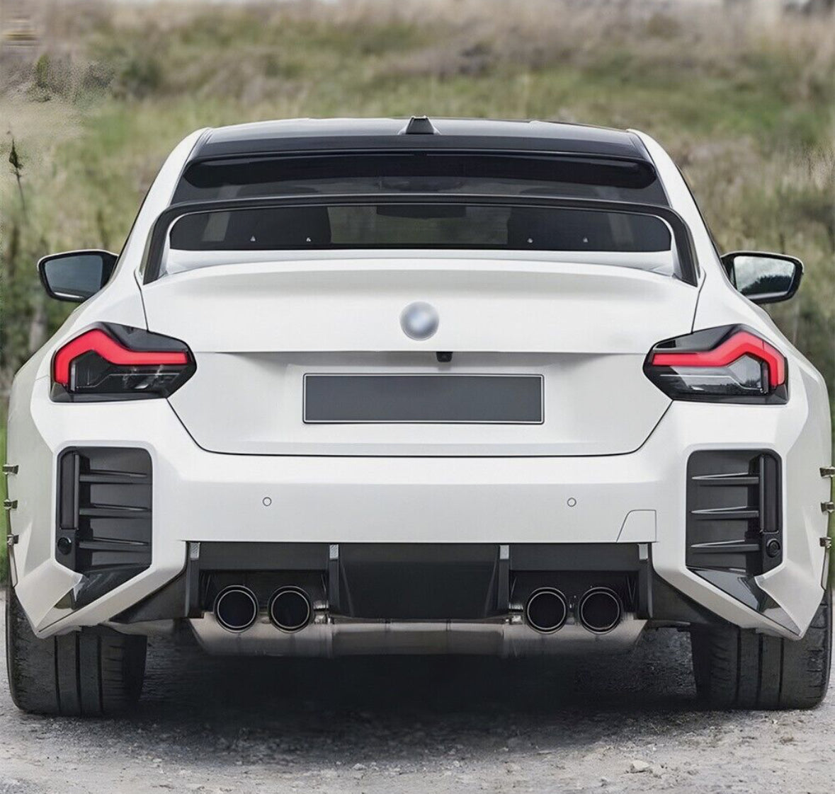 M2 Rear Bumper Air Vent Cover Gloss Black Trim for BMW G87 M2 Coupe 2022-2024