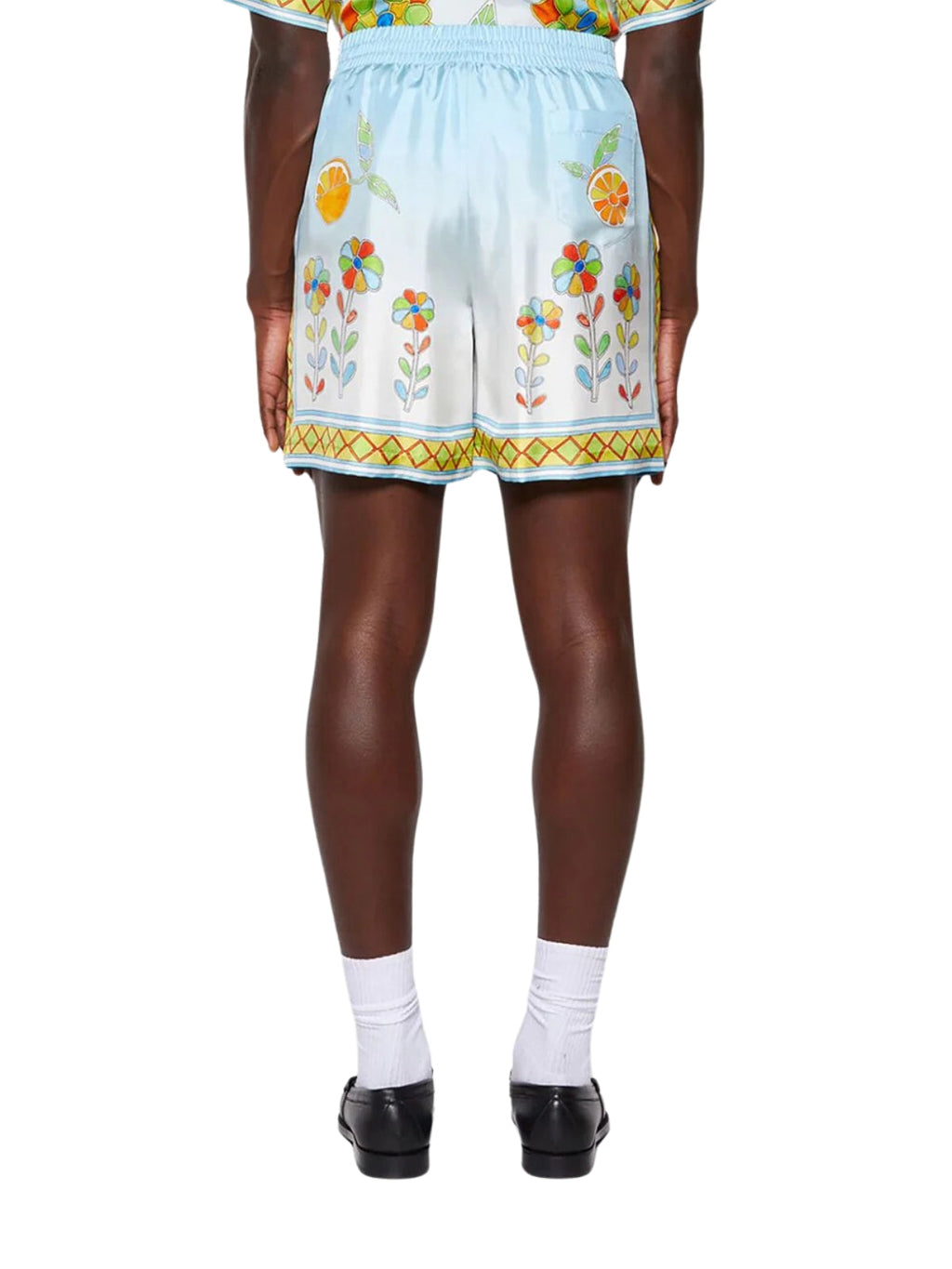 Casablanca Shorts Silk With Drawstrings Yoruba Flowers