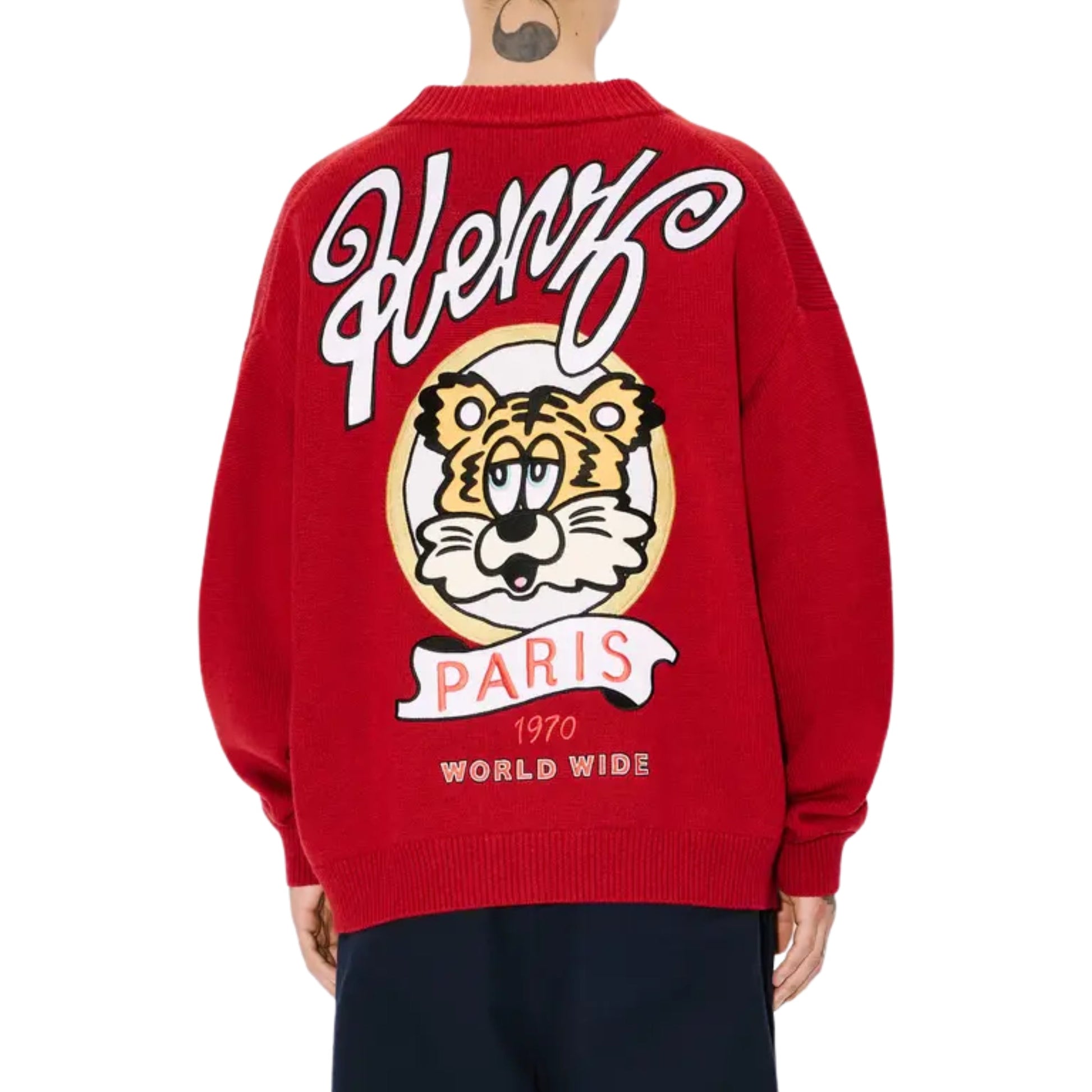 Kenzo Cardigan Logo Red