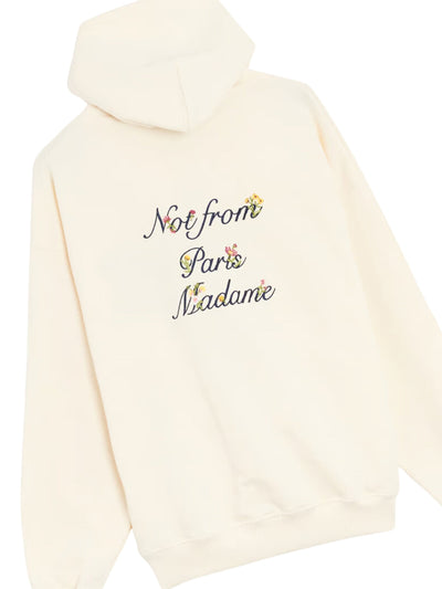 Drole De Monsieur Hoodie Slogan Cream