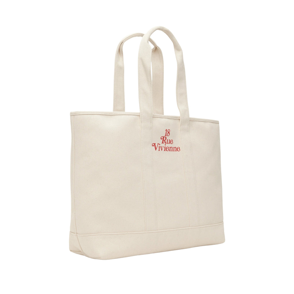 Kenzo Bag Tote Logo Ecru-Red