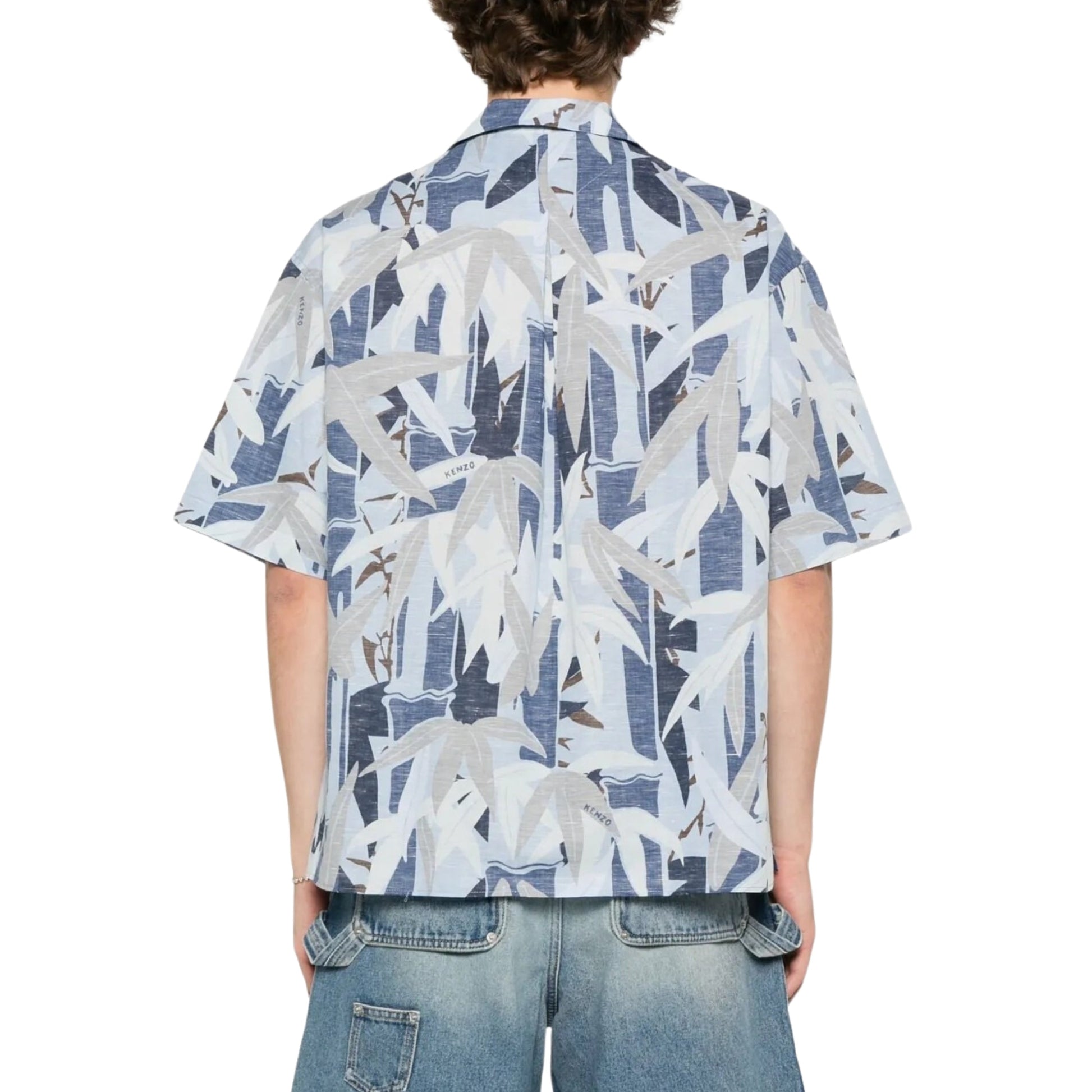 Kenzo Shirt Allover Print Blue
