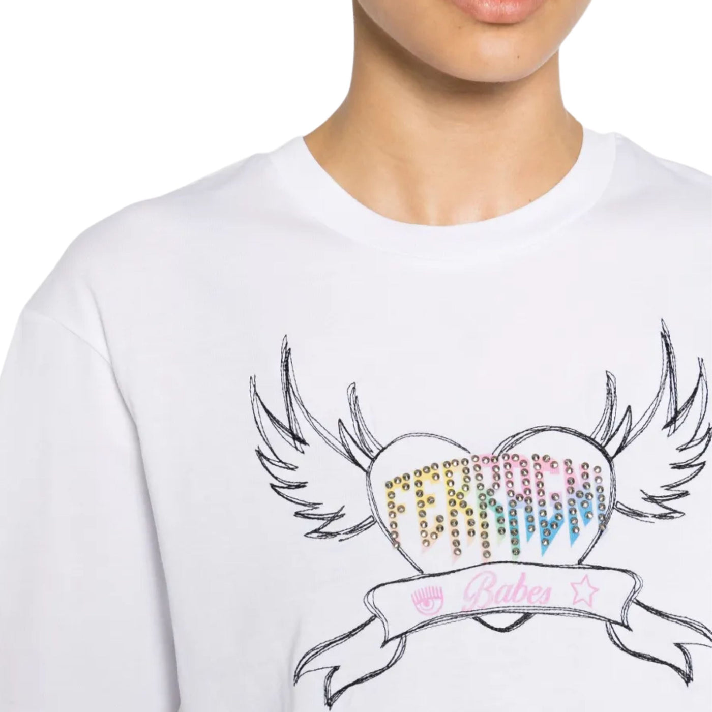 Chiara T-Shirt Heart Logo White