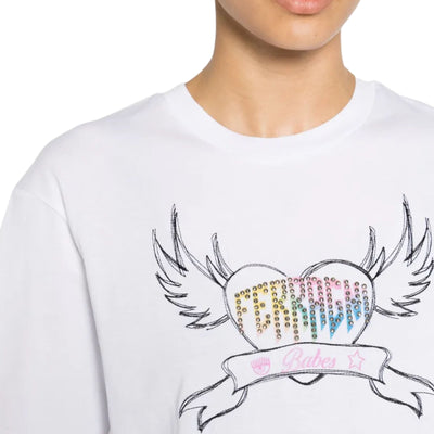 Chiara T-Shirt Heart Logo White