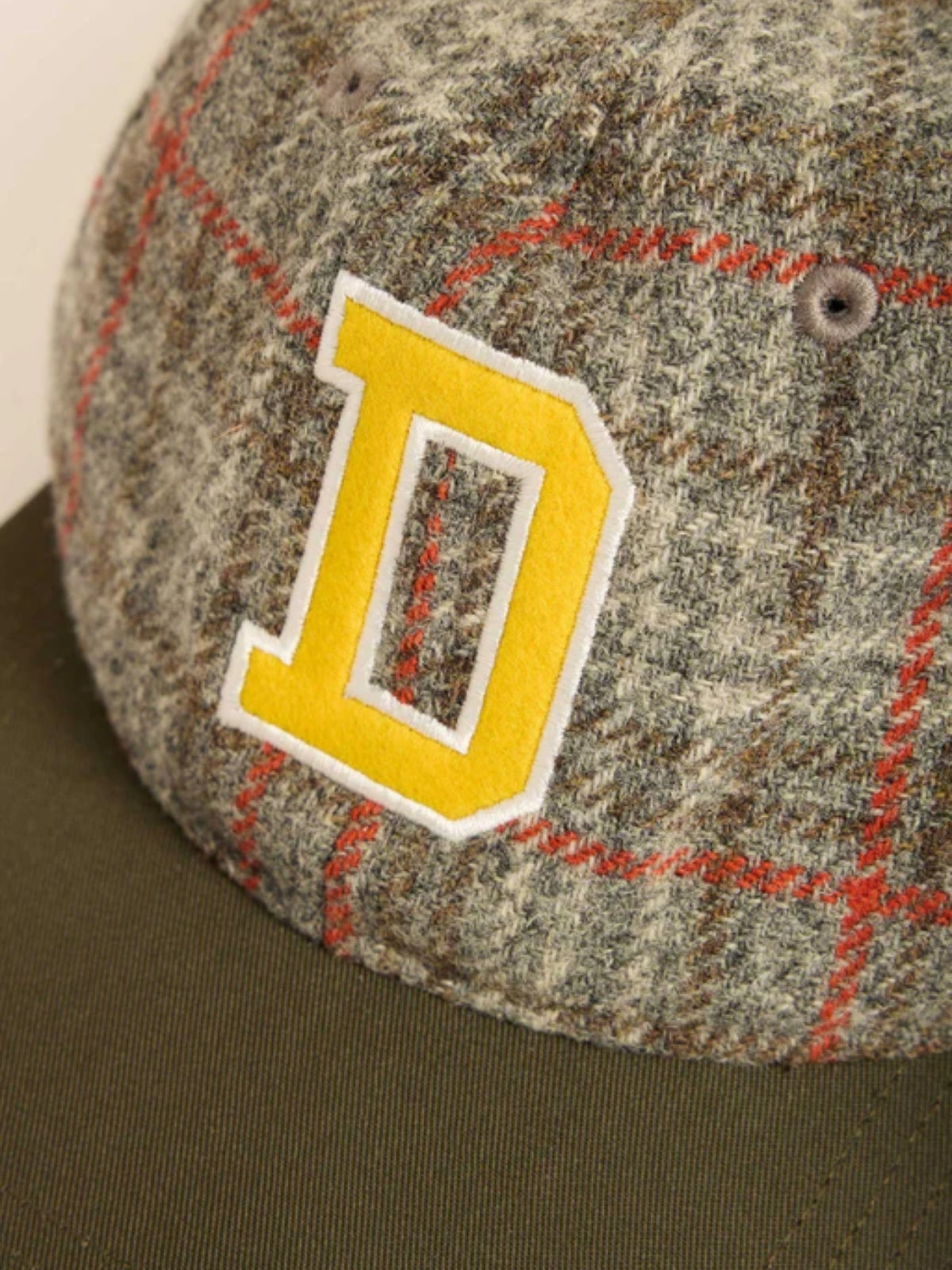 Drole De Monsieur  Cap Check Logo Khaki