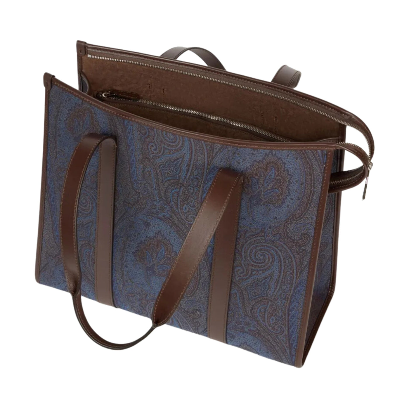 Etro Bag  Xl Arnica Jacquard Blue-Brown