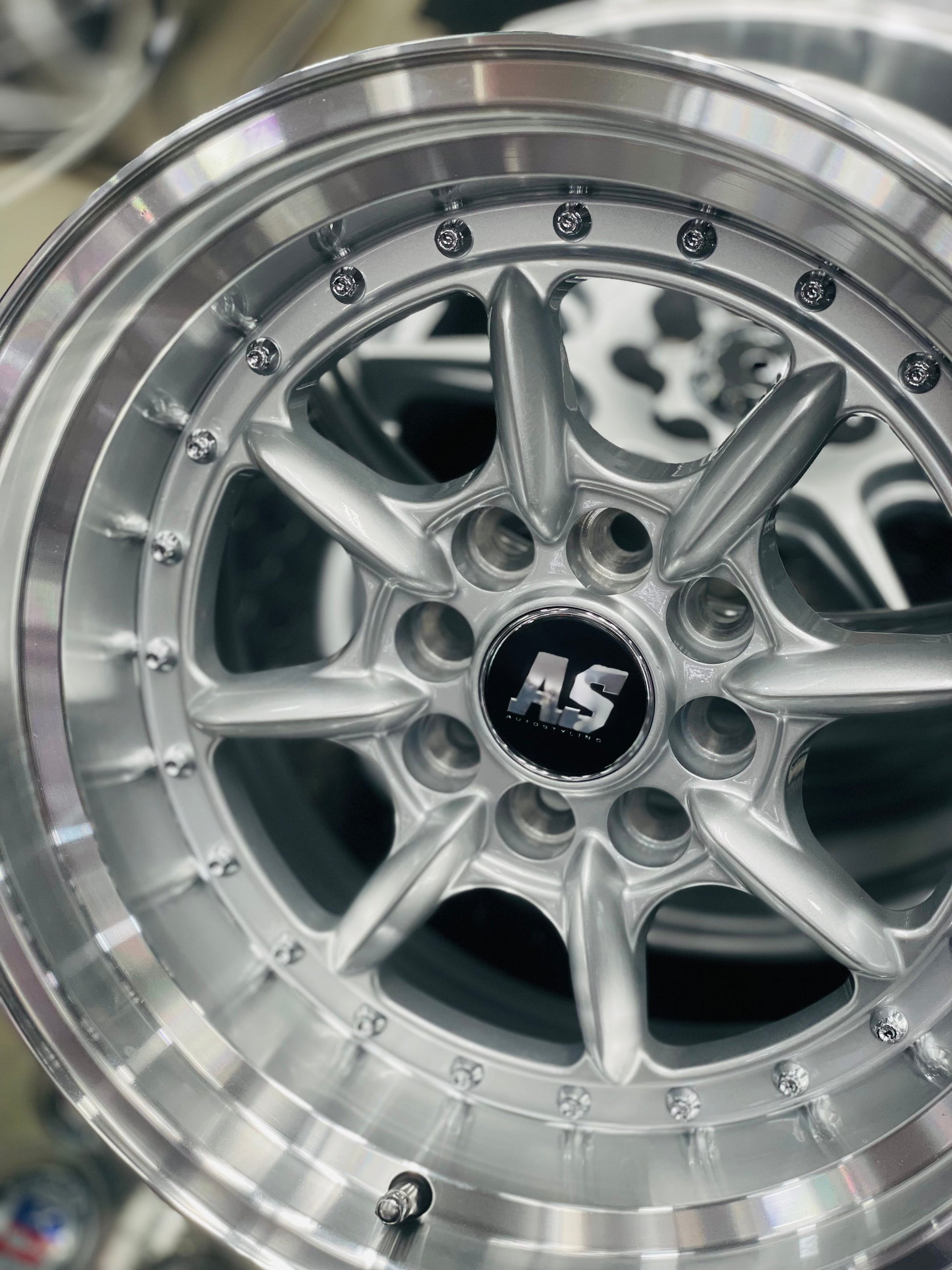 15” AS-7168 MINI LITES SILVER  4/100 4/108 wheels