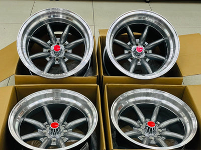 15” AS-WATA 9/10.5J 4/100 4/114 GUNMETAL RIMS
