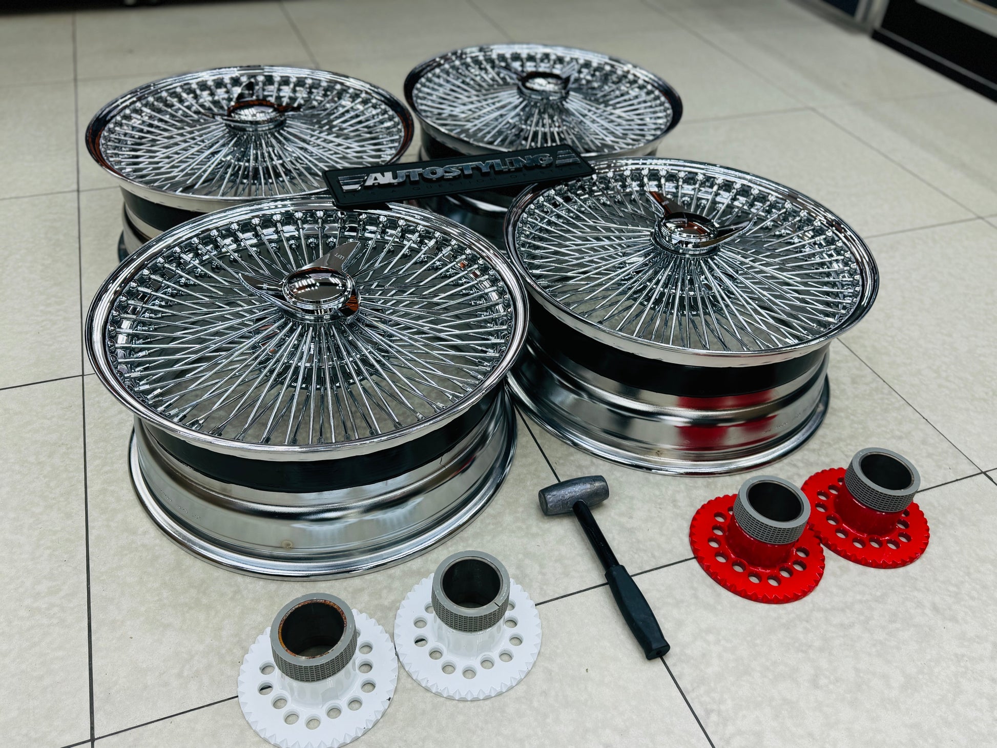 20” AS - 1000 SPOKE WIRE WHEEL FITS ALL CARS