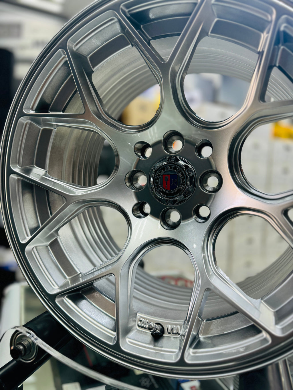 15” AS- 7187 4/100 4/114 hyper silver wheels