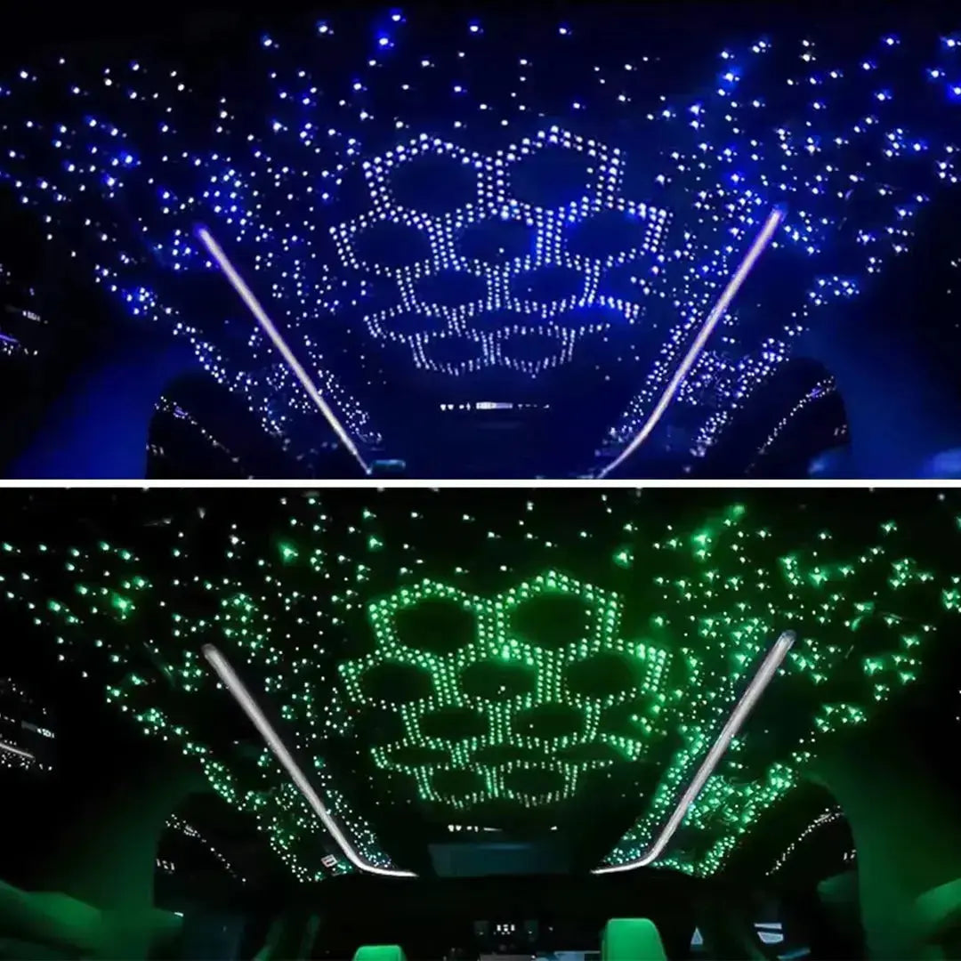 16W Remote Control Car Roof Fiber Optic Starry Light Kit - 300 Stars