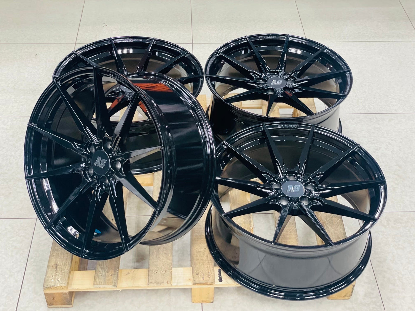 21” AS-5010 5x112 9j PCD gloss black wheels perfect for TIGUAN