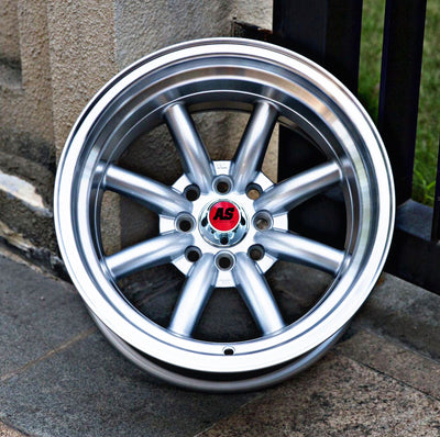 15” AS-WATA 9/10.5J 4/100 4/114 SILVER RIMS