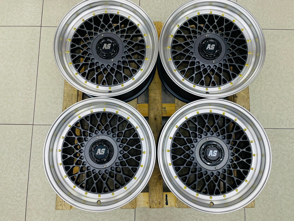 17'' AS- MOTORSPORT MESH 4/100 & 5/100 pcd SATIN GUNMETAL