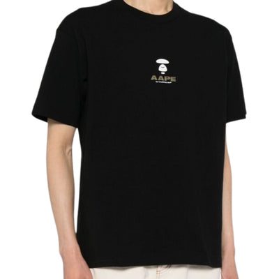 Aape T-Shirt Moonface Logo Black